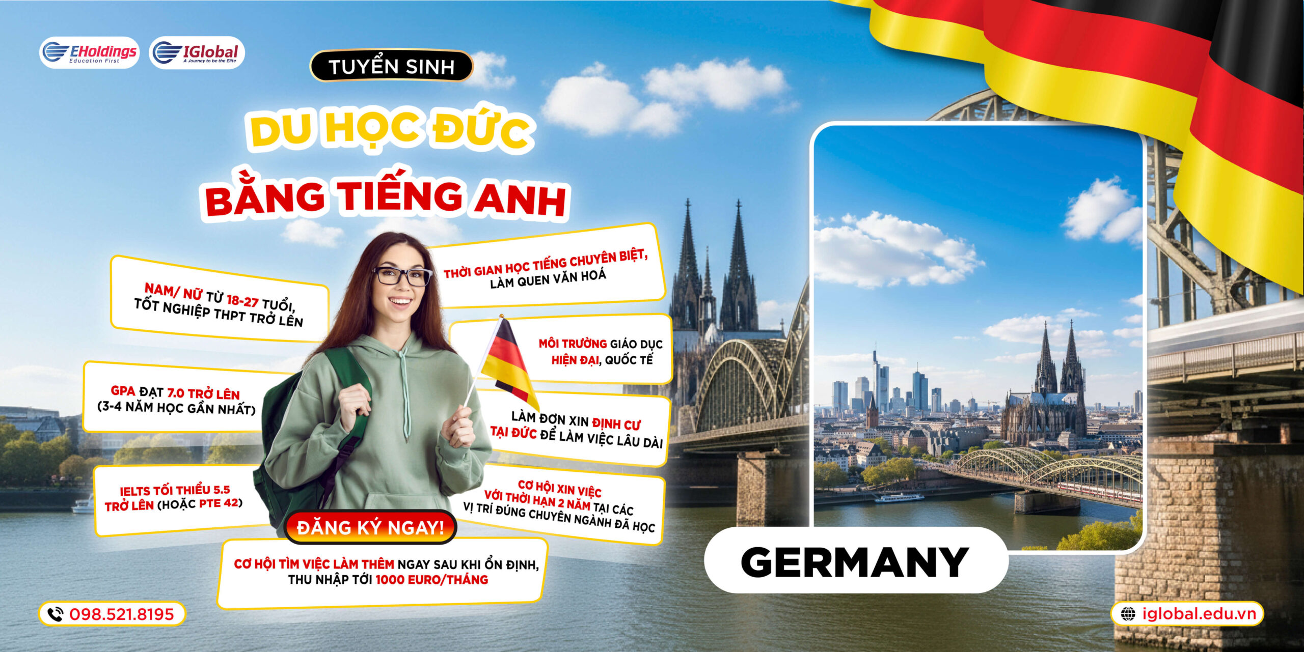 Tuyển sinh Chương trình Du học Đức bằng tiếng Anh